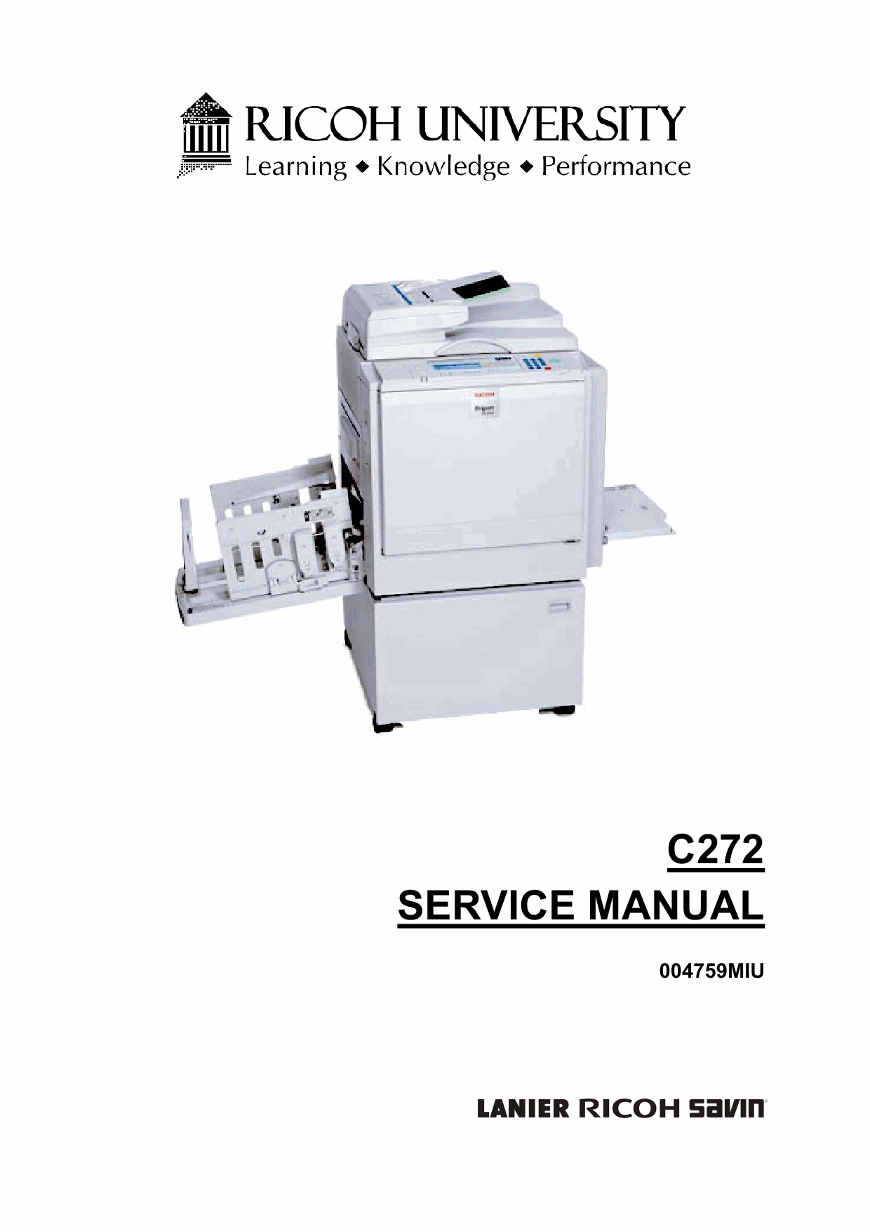 RICOH Aficio DX4545 C272 Service Manual-1